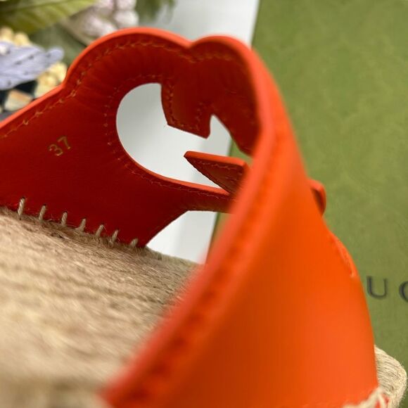 Women’s Gucci interlocking G leather espadrilles size 37 made in Spain - Picture 9 of 11